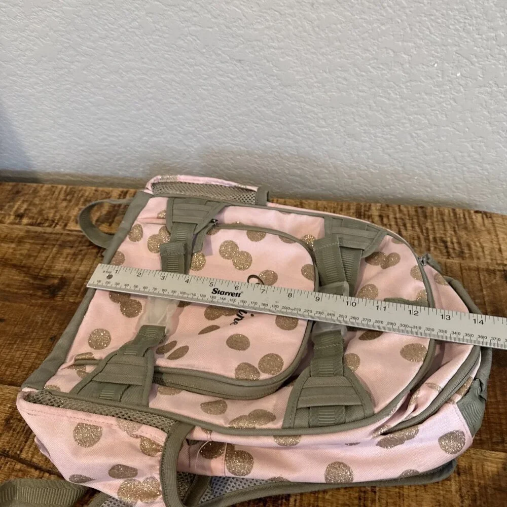 POTTERY BARN KIDS Mackenzie Pink Gold Sparkle Glitter Backpack- Small 12x15x6